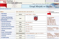 Strona WWW  Biuletynu Informacji Publicznej w Olecku